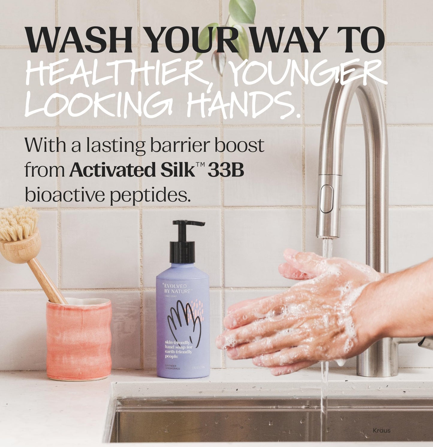 Evolved by Nature Liquid Hand Soap Refill, Lavender Lemongrass, Biodegradable Formula, 128 oz.