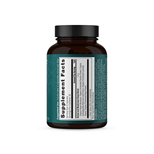 Ancient Nutrition Ashwagandha for Sleep Support, for Stress and Sleep Support, Promotes Mental Relaxation, Gluten Free, Paleo and Keto Friendly, 60 Capsules