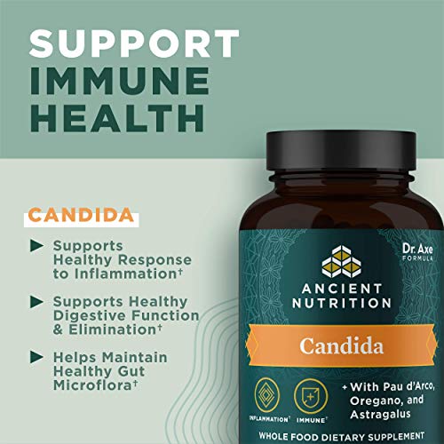 Ancient Nutrition Gut Health Supplement, Candida Capsules, Provides Occasional Diarrhea, Constipation, Gas and Bloating Relief, Supports Immune Function, Gluten Free and Keto Friendly, 60 Capsules