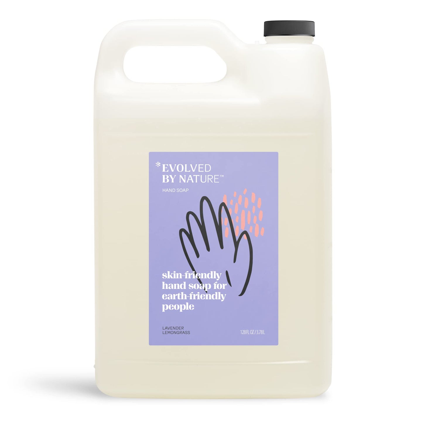 Evolved by Nature Liquid Hand Soap Refill, Lavender Lemongrass, Biodegradable Formula, 128 oz.