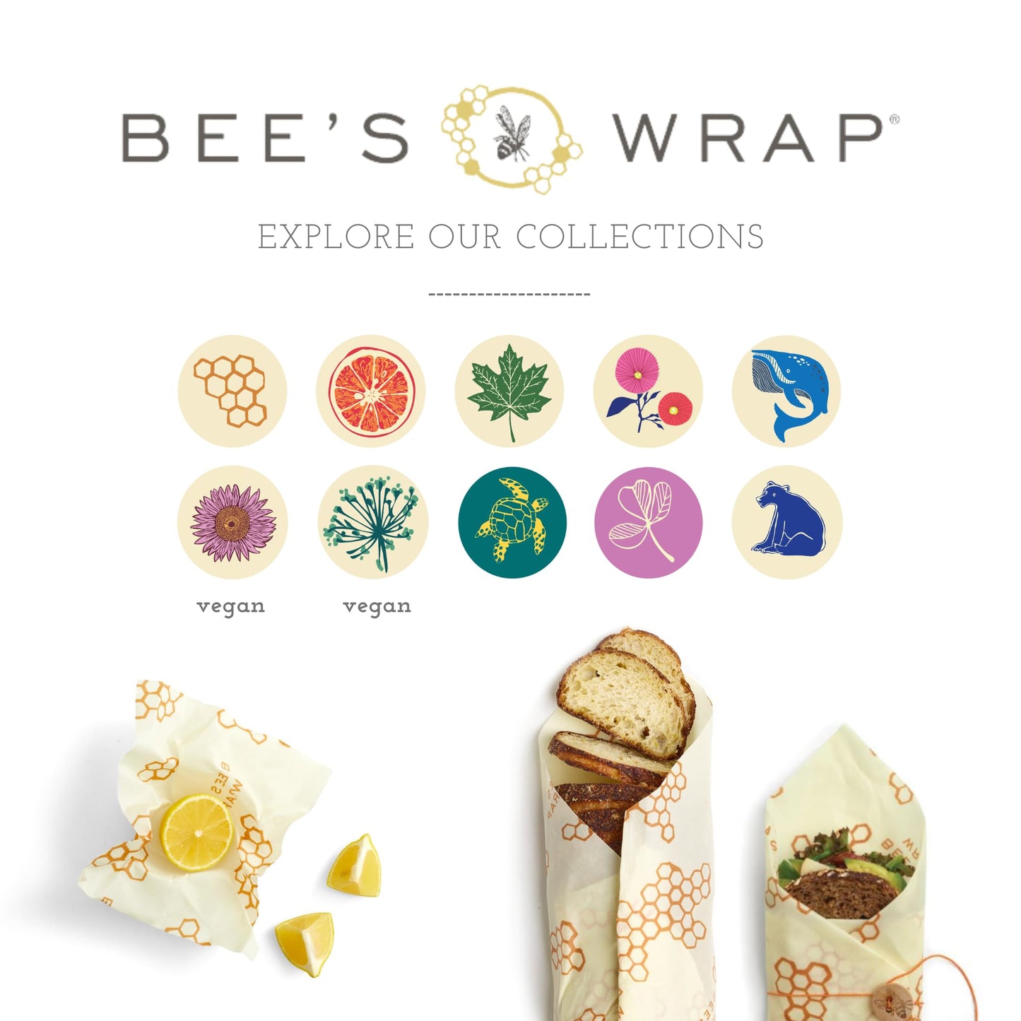 Bee's Wrap Reusable Beeswax Food Wraps Made in the USA, Eco Friendly Beeswax Food Wrap, Sustainable Food Storage Containers, Organic Cotton Food Wrap, XXL Cut To Size Wax Paper Roll, Honeycomb Pattern