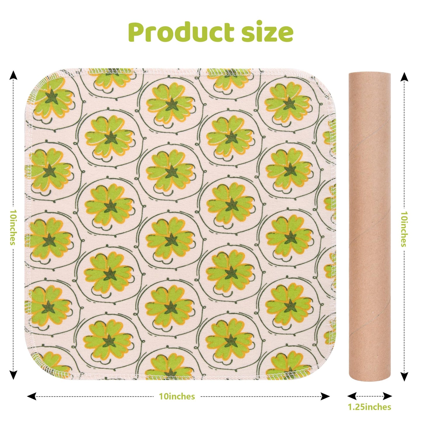 Mikccer Reusable Paper Towels Roll, 25 Packs Eco Friendly Washable Cotton Flannel Paper Towels, w/Cardboard Roll, 10 X 10 in Super Soft, Absorbent, Fits on All Holders Kitchen Unpaper Towels